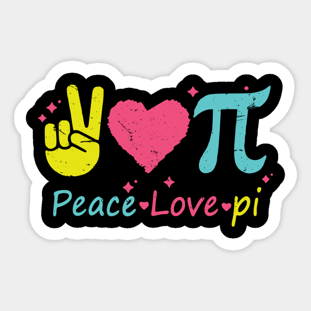 Heart Pi Day Funny Graphic Math Teacher for Women Kids Men Sticker by KRMOSH